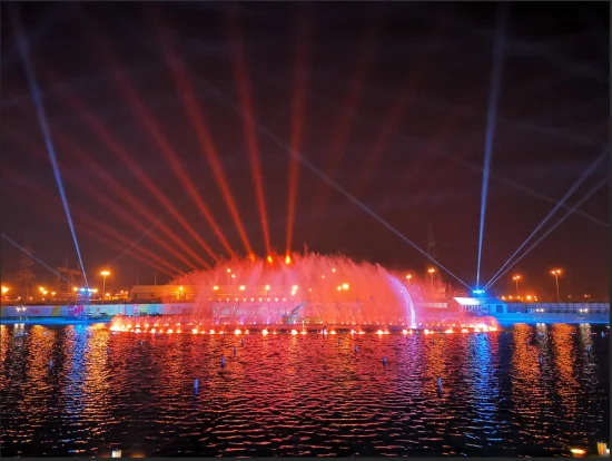 Саудовский Эр-Рияд, сезон Blouvard, крупномасштабное музыкальное шоу с танцевальным фонтаном и подсветкой RGB