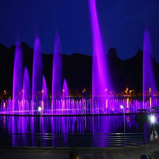 Музыкальный квадратный фонтан из нержавеющей стали с ламинарной струей фонтан уличный фонтан музыкальный танцевальный фонтан с лазерным световым шоу, DMX521, RGB