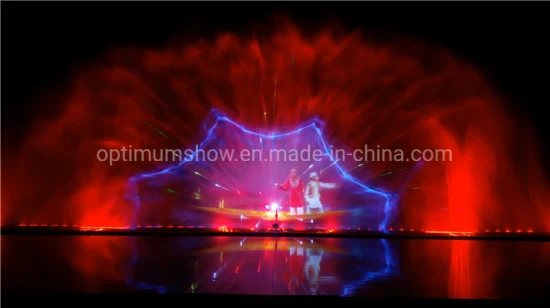Индия Дал Озеро Открытый водный экран Проекция Декоративный водный элемент Плавающий фонтан Танцевальное шоу с лазером и освещением